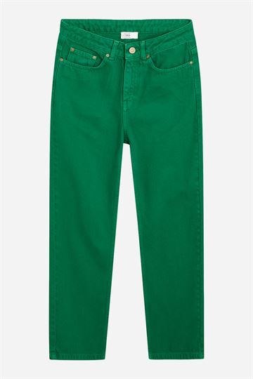 Grunt jeans med vida ben - grön